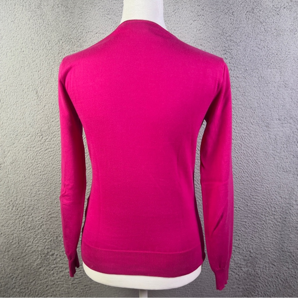 Ralph Lauren Sport Sweater Womens Small Pink Crest Embroidered Pullover Preppy - Picture 3 of 6
